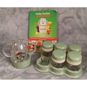 Baby Bullet Replacement Parts Short Cup Blade 5 Date Dial Storage Cups READ